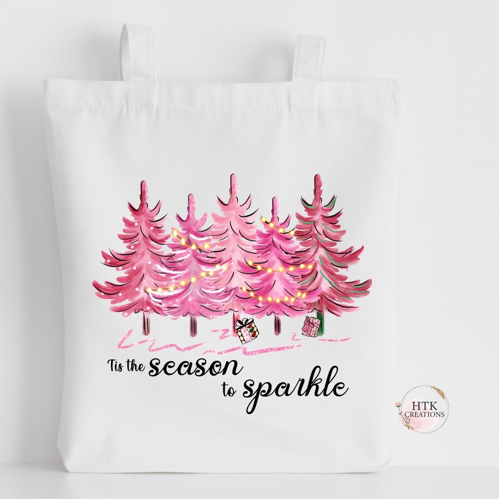 Christmas Tote Bag “Tis The Season To Sparkle”